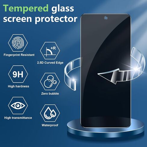 for Motorola Moto Edge 2026 Privacy Screen Protector with Camera Lens Protector, 9H Hardness Anti-Scratch Tempered Glass flim, Auto- Dusting,bubble-free(2+2 PACK) in Saudi Arabia