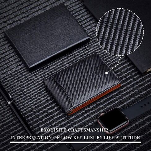 ID Credit Card Holder Wallet with Money Clip Minimalist Front Pocket Thin Small Wallet Slim RFID Blocking Mens(Black-01) in Saudi Arabia