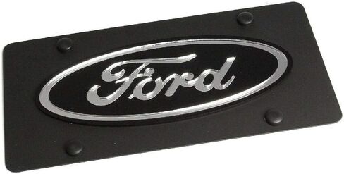 Eurosport Daytona Stainless Steel Black Ford Black Mirror Logo License Plate Frame 3D Novelty Tag in Saudi Arabia