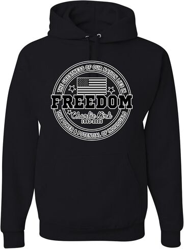 سترة بقلنسوة من Freedom تشارلي كيرك عظمة أمتنا بعلم الولايات المتحدة الأمريكية in Saudi Arabia