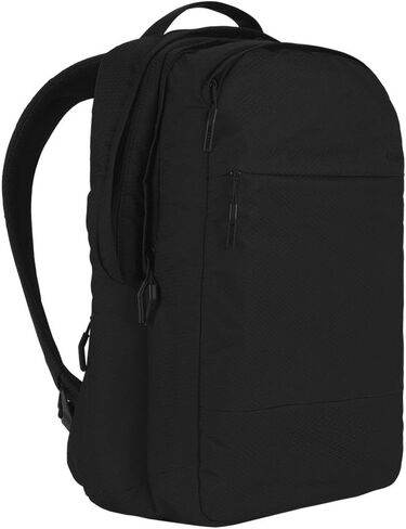 Incase City Backpack - 24L Main Storage Compartment with 16" Faux Fur Laptop Pocket, Quick Access Pocket, Everyday Tech Pack (Diamond Ripstop Black) in Saudi Arabia