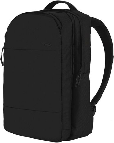 Incase City Backpack - 24L Main Storage Compartment with 16" Faux Fur Laptop Pocket, Quick Access Pocket, Everyday Tech Pack (Diamond Ripstop Black) in Saudi Arabia