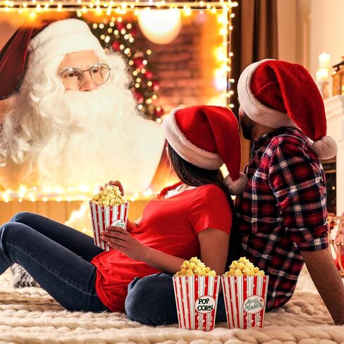 24 قطعة من صناديق الفشار لعيد الميلاد من Reallnaive، صناديق ورق الفشار، دلاء حلوى الفشار، حاويات الفشار، ملحقات الفشار، أحواض الفشار، هدايا حفلات الفشار، حقيبة الفشار لمستلزمات ديكور ليلة عيد الميلاد in Kuwait