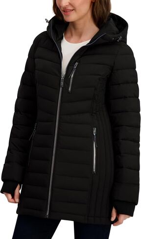 Nautica Women's Mid Length Packable Down Coat in Saudi Arabia