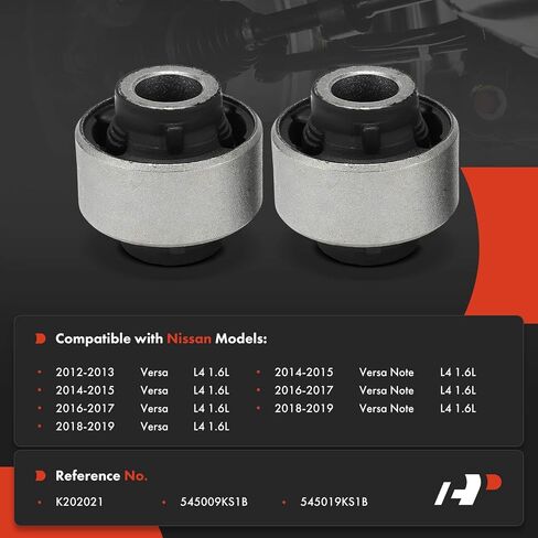A-Premium 2 x Front Lower Rearward Control Arm Bushing Kit, Compatible with Nissan Versa 2012-2019, Versa Note 2014-2019, 1.6L in Saudi Arabia