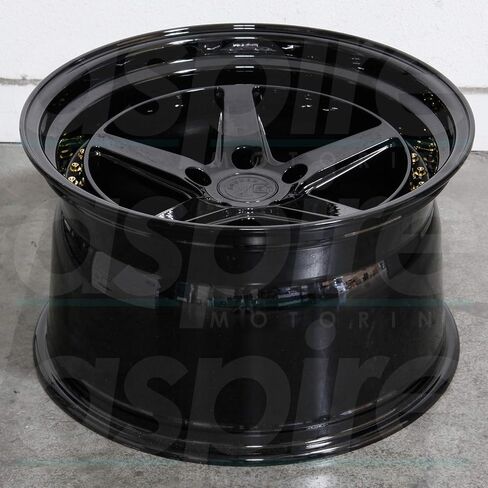 Aodhan DS-05 Custom Wheel - 18x9.5, 22 Offset, 5x114.3 Bolt Pattern, 73.1mm Hub - Gloss Black with Gold Rivets Rim in Saudi Arabia