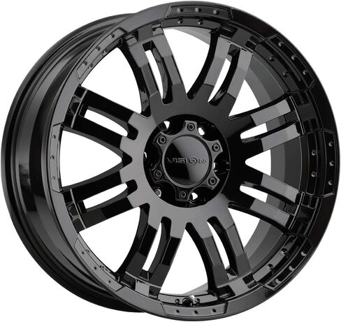 Vision 375 WARRIOR Custom Wheel - 16x8, 0 Offset, 5x135 Bolt Pattern, 87.1mm Hub - Gloss Black Rim in Saudi Arabia