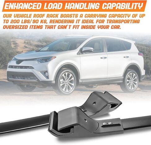 Roof Rack Cross Bars Luggage Carrier Fit for Toyota Rav4 2013-2018, Capable of Supporting Up to 200 lbs/90 kg, Ideal for Roof Bags, Roof Boxes, Bike Racks, and Various Other Accessories. in Saudi Arabia