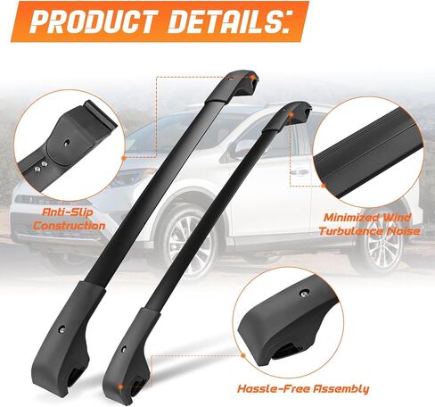 Roof Rack Cross Bars Luggage Carrier Fit for Toyota Rav4 2013-2018, Capable of Supporting Up to 200 lbs/90 kg, Ideal for Roof Bags, Roof Boxes, Bike Racks, and Various Other Accessories. in Saudi Arabia