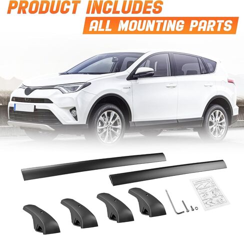 Roof Rack Cross Bars Luggage Carrier Fit for Toyota Rav4 2013-2018, Capable of Supporting Up to 200 lbs/90 kg, Ideal for Roof Bags, Roof Boxes, Bike Racks, and Various Other Accessories. in Saudi Arabia