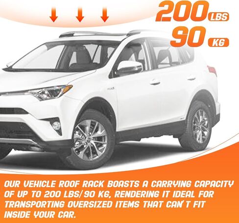 Roof Rack Cross Bars Luggage Carrier Fit for Toyota Rav4 2013-2018, Capable of Supporting Up to 200 lbs/90 kg, Ideal for Roof Bags, Roof Boxes, Bike Racks, and Various Other Accessories. in Saudi Arabia