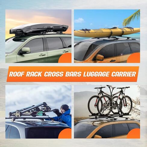 Roof Rack Cross Bars Luggage Carrier Fit for Toyota Rav4 2013-2018, Capable of Supporting Up to 200 lbs/90 kg, Ideal for Roof Bags, Roof Boxes, Bike Racks, and Various Other Accessories. in Saudi Arabia