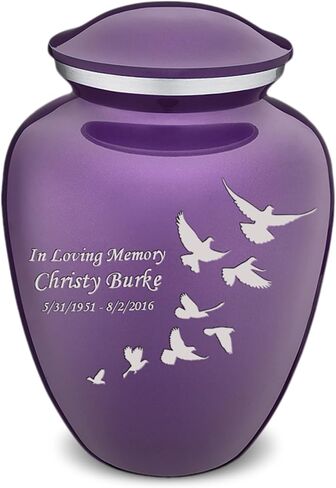Geturns - Small Personalized Doves Cremation Urns for Human Ashes I Green Funeral Urn for Men and Women I 44 lbs in Saudi Arabia