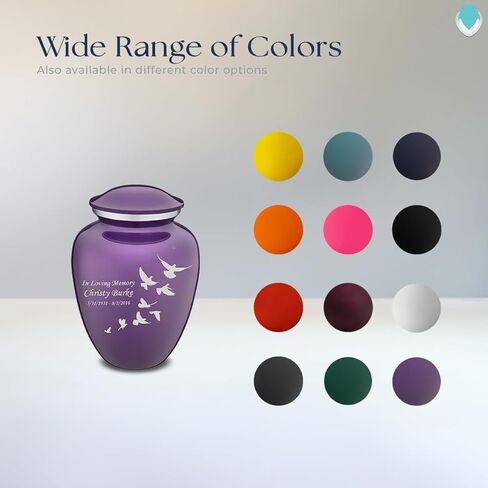 Geturns - Small Personalized Doves Cremation Urns for Human Ashes I Green Funeral Urn for Men and Women I 44 lbs in Saudi Arabia