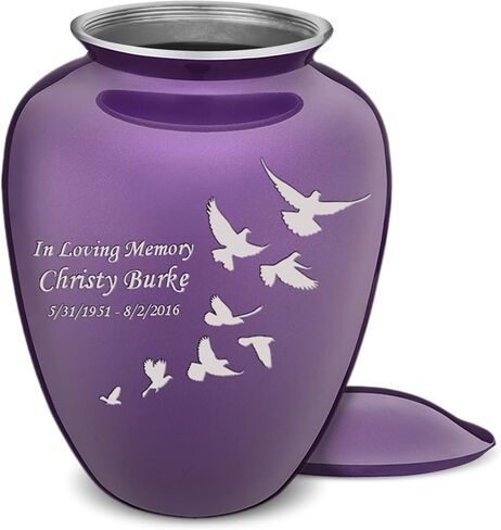 Geturns - Small Personalized Doves Cremation Urns for Human Ashes I Green Funeral Urn for Men and Women I 44 lbs in Saudi Arabia