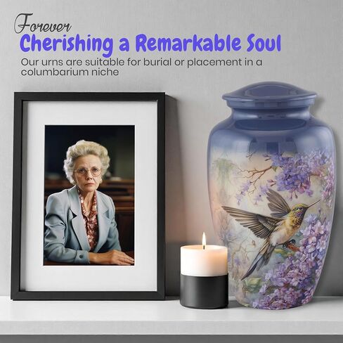 Cremation Urn for Adult Human Ashes, Handcrafted Decorative Memorial Urn for Men & Women - Funeral Burial Urn, 200 Cubic Inch Capacity in Saudi Arabia