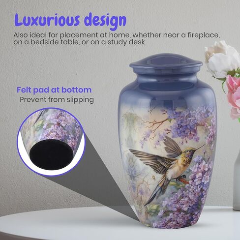 Cremation Urn for Adult Human Ashes, Handcrafted Decorative Memorial Urn for Men & Women - Funeral Burial Urn, 200 Cubic Inch Capacity in Saudi Arabia