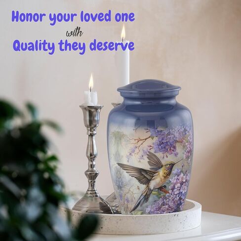 Cremation Urn for Adult Human Ashes, Handcrafted Decorative Memorial Urn for Men & Women - Funeral Burial Urn, 200 Cubic Inch Capacity in Saudi Arabia