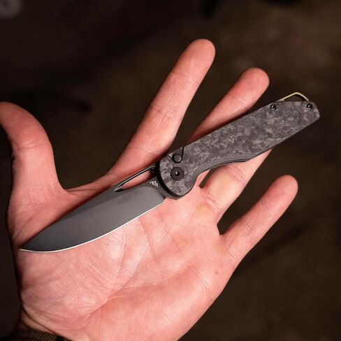 OUTDOOR EDGE - SENTINEL - 3.15" Black Oxide Coated Drop Point Steel Blade, Smooth Opening Ambidextrous Cross Bar Lock For Men or Women, Non-Slip Black G10 Scales Handle, Perfect for Hunting, Fishing, Camping & Survival. in Saudi Arabia