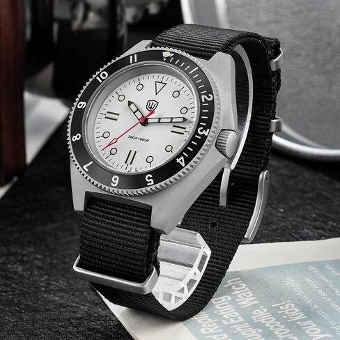Watchdives WD1972 ساعات الغواص العسكرية VH31 ساعة كوارتز ثانية الاجتياح كريستال الياقوت ساعة اليد الفاخرة 200 متر ساعة مقاومة للماء للرجال in Kuwait