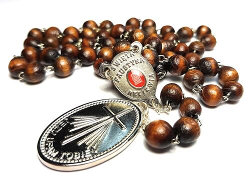 Relic Rosary 3rd Class of Saint Faustina Kowalska Mystic and Visionary True Apostle Divine of Mercy Jesus I Trust in You Three O' Clock Prayer Poland Polish Novena in Saudi Arabia