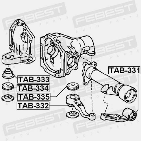 Arm Bushing Differential Mount Febest TAB-331 Oem 52380-60040 in Saudi Arabia