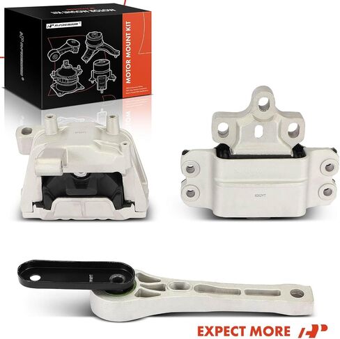 A-Premium 3PCS Engine Motor Mount and Transmission Mount and Torque Strut Mount Kit Compatible with Volkswagen Tiguan 2009-2017 & Audi Q3/Q3 Quattro 2015-2018, 2.0L, Automatic Transmission Only in Saudi Arabia