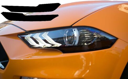 2018-2022 Mustang Partial Headlight Amber Corner Lens Vinyl Tint- 20% Tint in Saudi Arabia