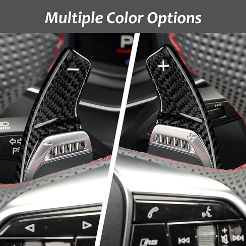 غطاء مجداف عجلة القيادة T-carbon يناسب Audi RS5 RS7 2021-2024 RS3؛ ملحقات محول مجداف من الألياف الزجاجية الحقيقية تناسب Audi RS6 RS4 2020-2025 الملحقات الداخلية Shift Gears Trim in Saudi Arabia