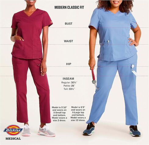 Dickies EDS Signature Scrubs for Women, Elastic Waist Pull-On Cargo Pants for Women in Soft Brushed Poplin 86106 in Saudi Arabia