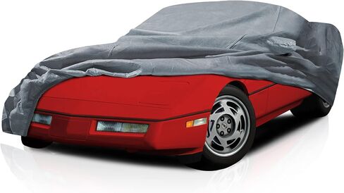 3 Layer Full Custom Fit Car Cover for 1984-1996 Chevy Corvette C4 Durable Dustproof Full Coverage Windproof with Mirror Pockets in Saudi Arabia