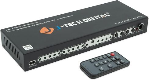 J-Tech Digital HDMI 4K 60HZ HDMI Audio Extractor with Audio Embedder Optical SPDIF + 3.5MM Output Supports HDMI 2.0, 18Gpbs Bandwidth, HDCP 2.2, Dolby Digital/DTS Passthrough CEC, HDR10 [JTECH-18GAE2] in Saudi Arabia