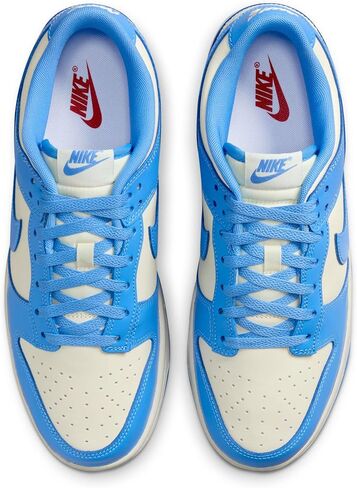 Nike Dunk Low Retro Men's Shoes (DV0833-113, Coconut Milk/Gym Red/Sail/University Blue) Size 13 in Saudi Arabia