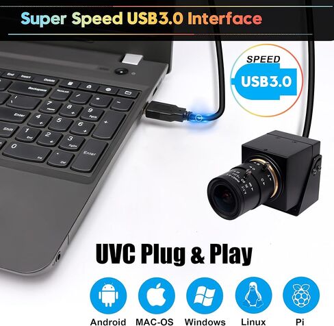 SVPRO 4K 60FPS HDMI كاميرا USB3.0 دفق كاميرا ويب مع عدسة تليفوتوغرافية يدوي 5-50 مم 10x تكبير البصرية H.264 المجهر الصناعي الكاميرا ، USB و HDMI DUAL OUP in Kuwait