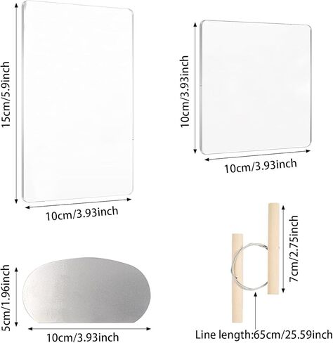 Yayatty 19 PCS Polymer Clay Tools, Acrylic Clay Roller, Acrylic Sheet, Clay Slicer Blade, Round Polymer Clay Cutters with Clay DIY Tool for Clay DIY in Kuwait