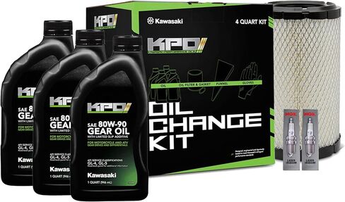 AWESOMEOFFROAD Oil Change Service & Maintenance Kit compatible with Kawasaki Teryx KRX 1000 - Air Filter, Drivetrain Fluid & Spark Plugs in Saudi Arabia