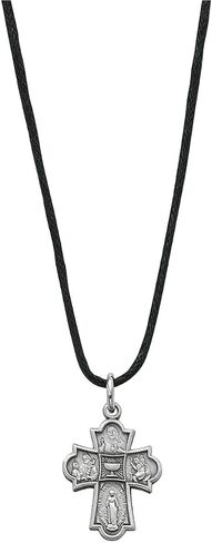 Pewter 4-Way Cross with First Communion Chalice Medal Pendant, 1 Inch in Saudi Arabia