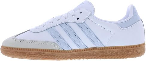 حذاء adidas Samba OG النسائي مقاس 10، اللون: أبيض سحابي/أزرق هالو/أبيض فاتح-أبيض in Saudi Arabia
