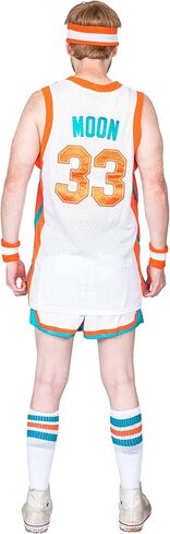 Jackie Moon Basketball Player Flint Tropics #33 Jersey and Shorts Halloween Costume Cosplay in Saudi Arabia