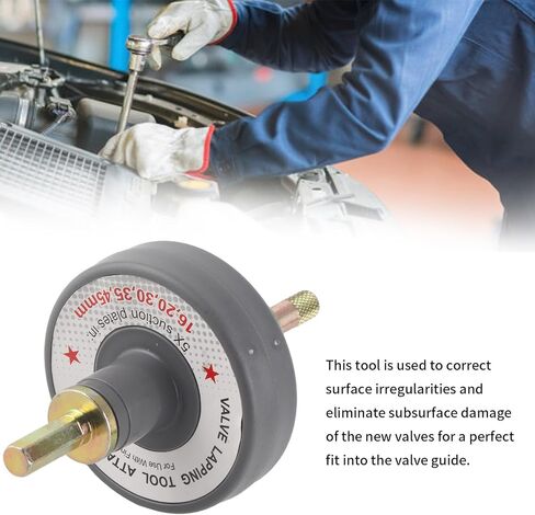 Zerone Valve Lapping Tool Attachment with 5 Suction Plates 1000rpm to 1250rpm Universal for Grinding Small Engine Kit Lapper Car Repair Kit Professional Rugged Metal Rubber High Strength in Saudi Arabia