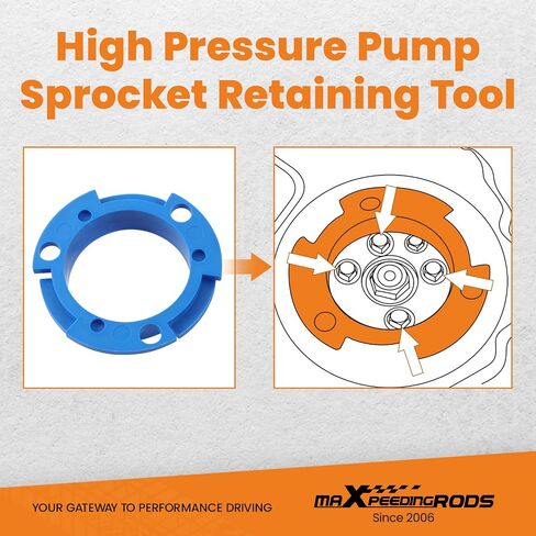 أداة توقيت maxpeedingrods مضخة حقن سلسلة غطاء ضرس مثبت لمحرك الديزل Ford 2.0 2.2 2.4 3.2 TDDi TDCi، أداة قفل ضرس مضخة حقن الوقود عالية الضغط in Kuwait