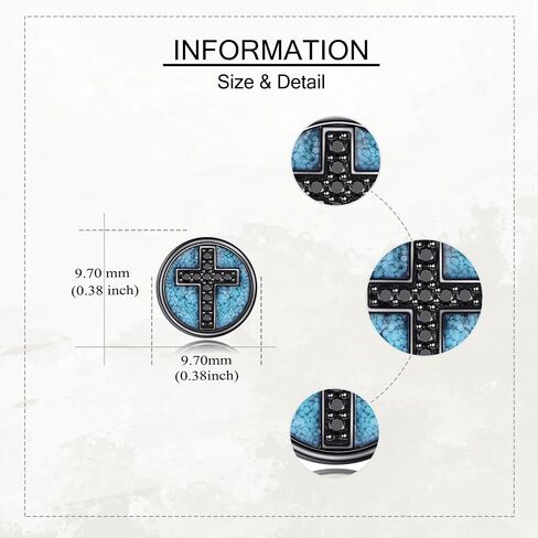 Turquoise Viking Earrings S925 Sterling Silver Viking Stud Earrings Jewelry Gifts For Men Women in Saudi Arabia