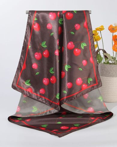 AWAYTR 35" Square Satin Head Scarf Hair Scarf for Women's Hair Silk Bandana for Women Silk Head Wrap for Sleeping in Saudi Arabia