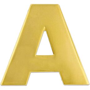 PinMart Silver or Gold Plated Letter Alphabet Lapel Pin in Kuwait