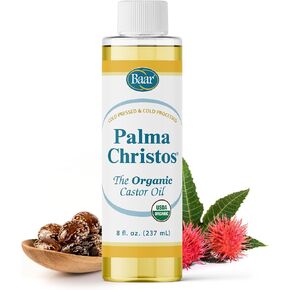 Palma Christos Castor Oil Glass Amber Bottle 8 oz. in Saudi Arabia