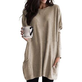 Fall Comfort Totally Smitten Sweater Women's Long Sleeve Round Neck Loose Top Casual Knitted Pullover Sweater in Saudi Arabia