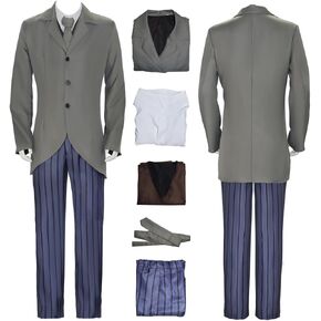 Costume Outfit Uniform Grey Tailcoat Blazer Suit Full Set in Saudi Arabia