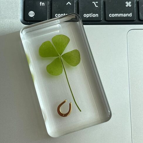 Real 4 Leaf Clover in Lucite – Lucky Charm Desk & Shelf Decor, Birthday Gifts for Women, Anxiety Relief & Self Care Gifts, Retirement, Graduation & Thank You Keepsake in Saudi Arabia