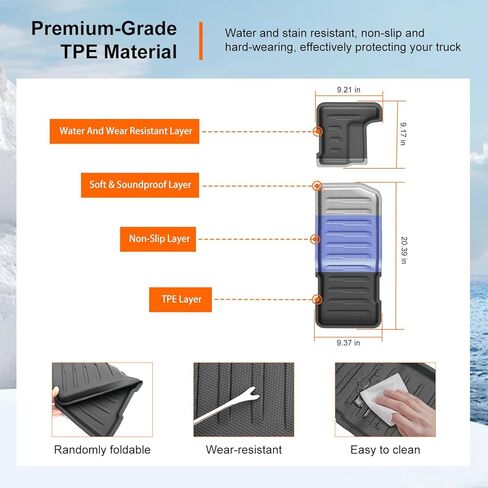 حصيرة تخزين Powoq الثانية تحت المقعد متوافقة مع 22-24 Ford Maverick Hybrid منظم تحت المقعد لملحقات Ford Maverick 2022-2024 (متوافقة مع Ford Maverick Hybrid) in Kuwait