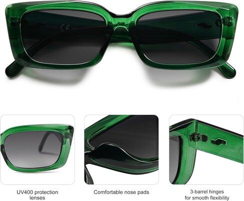 نظارات شمسية مستطيلة عصرية من SOJOS للسيدات ذات ظلال صغيرة بتصميم عتيق من Sunies Gafas de وحيد إطار زاوية زاوي مكتنز SJ2238 in Kuwait